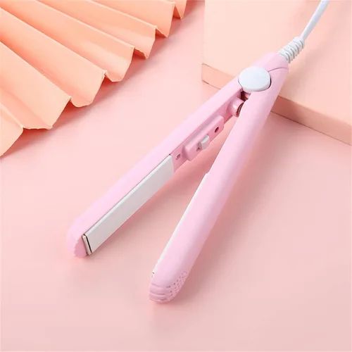 Werdeny - Mini rizador de pelo de cerámica para cabello corto, mini rizador de cerámica 2 en 1 y alisador de cabello, mini rizador de pelo corto de