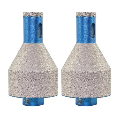 Miniatura 32 de Broca biseladora de diamante, brocas de fresado de dedo de diamante, BRSCHNITT 0-1 3/8 pulgadas (0.000 in-1.378 in) con rosca 5/8-11 para agrandar
