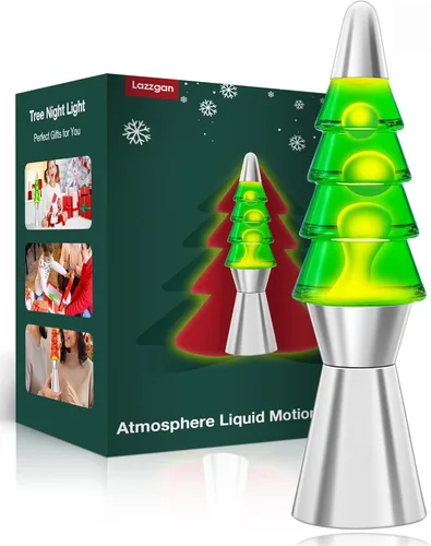 Lámpara de Árbol de Navidad con Movimiento Líquido, para el Día de la Madre/Regalos para Mamá, Lámpara de Mesa de 14.5 Pulgadas, Decoración Interior