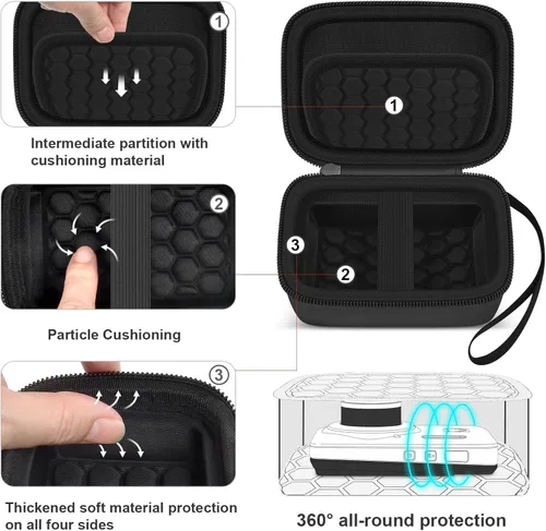 Miniatura 4 de Funda para cámara digital KODAK PIXPRO FZ55/FZ45/FZ53/FZ43 de 16 MP, bolsa de almacenamiento de viaje con bolsillo de malla para baterías, cables