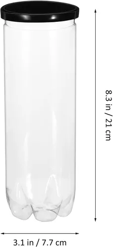 Miniatura 6 de 3 piezas de soporte para pelotas de tenis, botella de almacenamiento multifunción portátil para pelotas de tenis, contenedor transparente con tapa