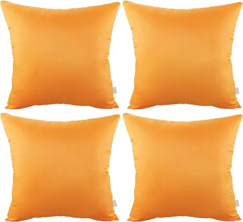 Miniatura 42 de Thmyo - Paquete de 4 fundas de almohada decorativas de 100 % algodón para lumbar, cómodas, sólidas, para Navidad/Halloween, fundas de cojín Blanco