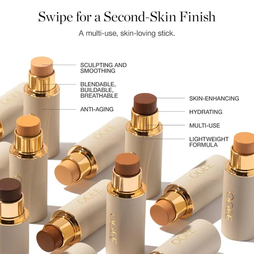 Miniatura 5 de Barra de base de maquillaje Ogee Sculpted Complexion Foundation Stick (Oak 5.5N - Beige medio, matices dorados) Base de maquillaje de cobertura