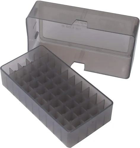 Miniatura 3 de MTM Caja de munición para pistola redonda de 50 cales 44/45 Transparente Rojo