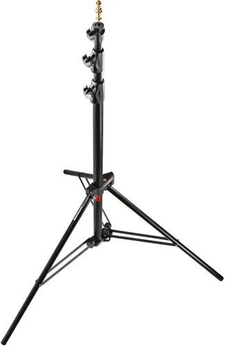 Manfrotto 1005BAC Soporte de Luz Ranker de Aluminio con Amortiguación de Aire de 107" con 3 Secciones y 2 Elevadores, Negro