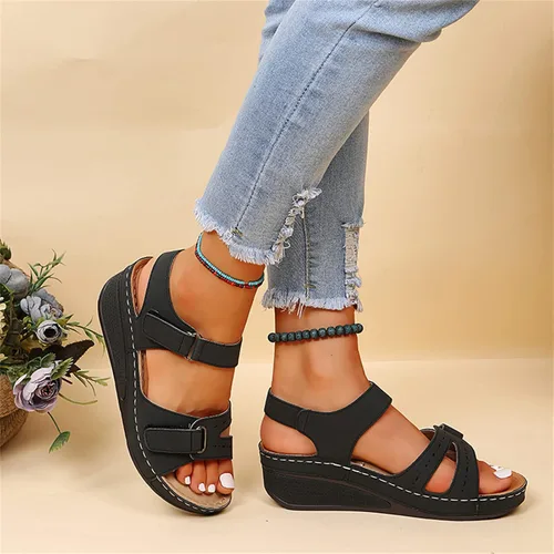 Miniatura 3 de Sandalias ortopédicas para mujer, con soporte para el arco, para caminar, cómodas sandalias ortopédicas de verano con correa trasera