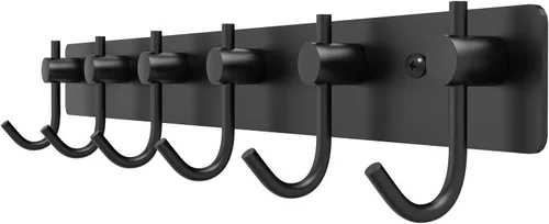Miniatura 31 de VAEHOLD Ganchos de Pared para Abrigos Montados en Pared, Perchero con 6 Ganchos Dobles para Colgar Toalla Sombrero Abrigo Bata Bolsa Llave para Baño