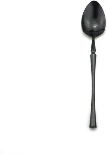 Miniatura 9 de JASHII Juego de cubiertos de pulido de espejo negro de lujo, juego de 24 piezas de cubiertos de acero inoxidable 18/10, juego de vajilla, juego
