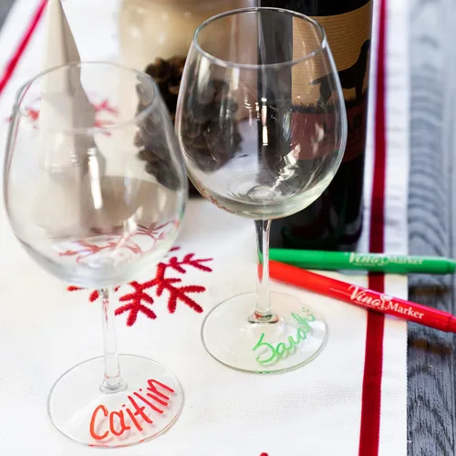 Miniatura 4 de Rotuladores de vino para copas de vino, marcadores de bebidas lavables, perfectos para fiestas de vacaciones, accesorios de bar en casa, regalos