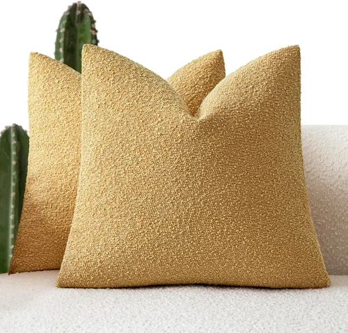 Miniatura 14 de Foindtower - Juego de 2 fundas decorativas de textura de bucle, fundas de almohada acentuadas, fundas de cojín sólidas, neutrales, para sofá, silla