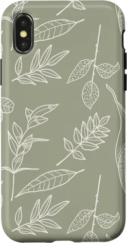 Miniatura 5 de Funda verde salvia para iPhone 13 Pro Max con diseño de hojas botánicas