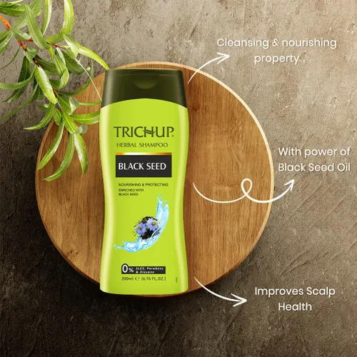 Miniatura 2 de TRICHUP Champú de hierbas Black Seed Paquete de 2 (7.04 onzas líquidas cada uno) Mejora la salud de tu cuero cabelludo con la bondad de Black
