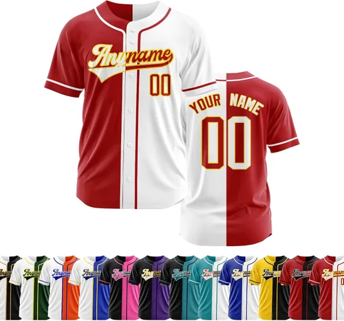 Miniatura 19 de Camiseta de béisbol personalizada con número de nombre cosido o impreso, camiseta de béisbol para hombres, mujeres, jóvenes, camiseta de béisbol