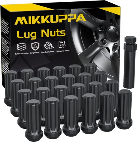 Miniatura 11 de MIKKUPPA 32 tuercas de rueda 9/16-18 – Repuesto para rueda de mercado secundario Dodge Ram 1500 2500 3500 2002-2010, hexagonal de 3/4", 2" de alto