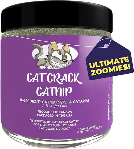 Cat Crack Hierba Gatera, Mezcla de Hierba Gatera Inductora de Zoomies, Hecha en América del Norte y 100% Natural, Tratamientos de Hierba Gatera