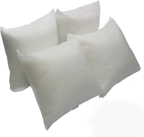 Miniatura 6 de Mybecca Paquete de 4 Almohadas, Poliéster & Mezcla de poliéster, Blanco, 12" x 12