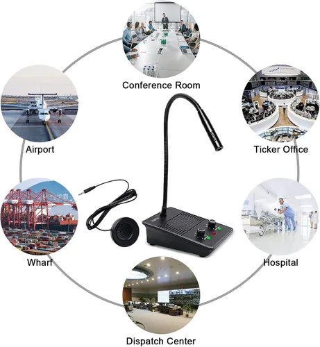 Miniatura 8 de CallToU Sistema de Intercomunicador con Altavoz de Ventana, Micrófono de Intercomunicación de Dos Vías Antiinterferencia para Hablar a Través