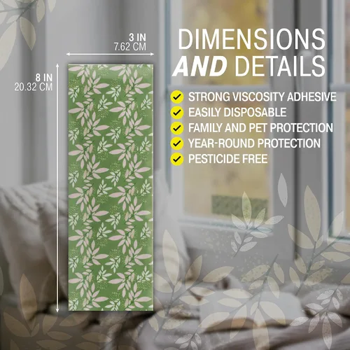 Miniatura 4 de Catchmaster Trampas decorativas para moscas de ventana, paquete de 12, tiras de mosquitos y moscas de la fruta para interiores, atrapa insectos