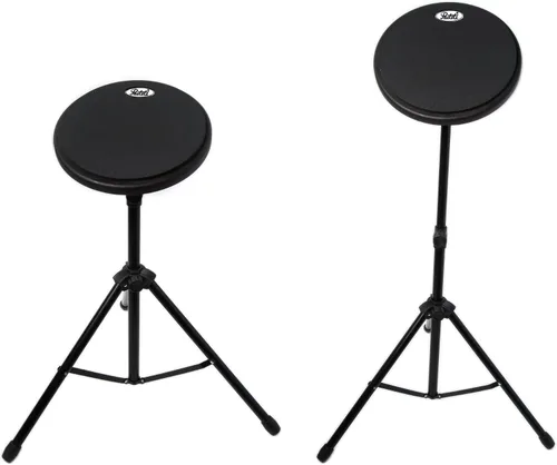 Miniatura 2 de Paititi Almohadilla de tambor de práctica de 8 pulgadas con soporte ajustable y bolsa de transporte (negro)