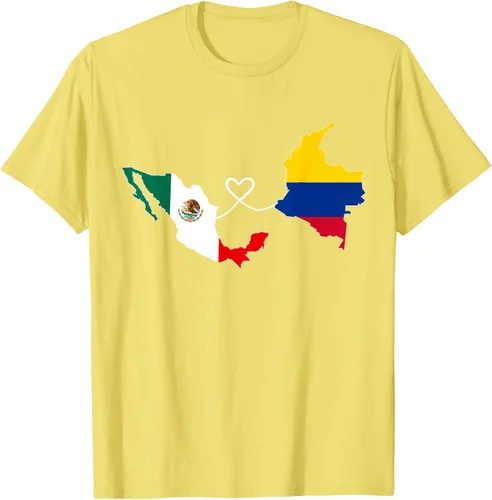 Miniatura 38 de Camiseta Half Colombian Half Mexican Flag Map DNA Mexico Colombia