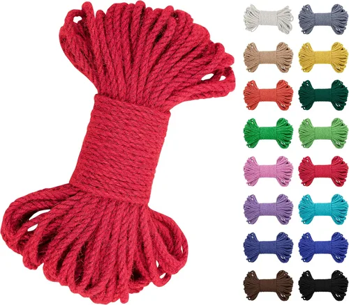 Miniatura 69 de JeogYong - Cuerda de yute de 3 mm, 99,9 m, cuerda natural gruesa para jardín, ideal para manualidades, exterior, jardinería, envoltorios de regalo