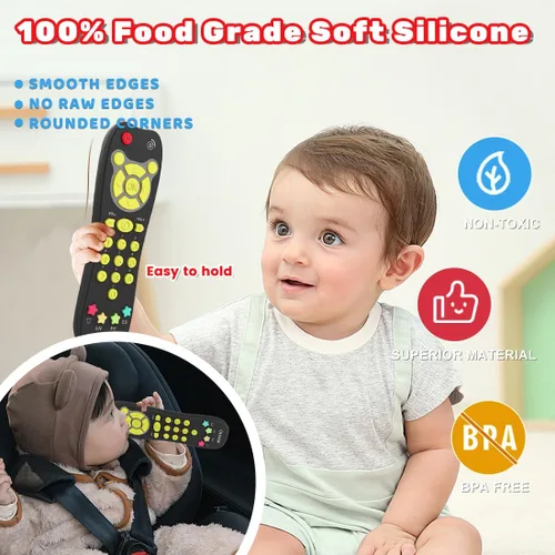 Miniatura 3 de Juguete de Control Remoto para Bebé, Juguete de Control Remoto de TV Realista para Niños Pequeños con Luz y Sonido, Juguete de Aprendizaje Educativo