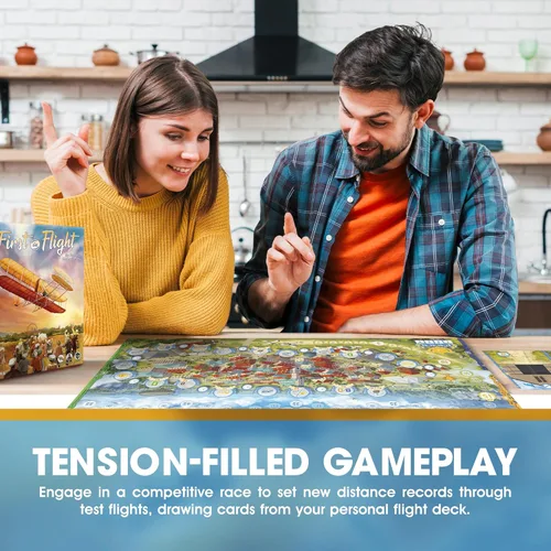 Miniatura 4 de First In Flight: Juego de mesa ganador del premio MENSA sobre aviación histórica, juego de mesa de estrategia para adolescentes, adultos y jugadores