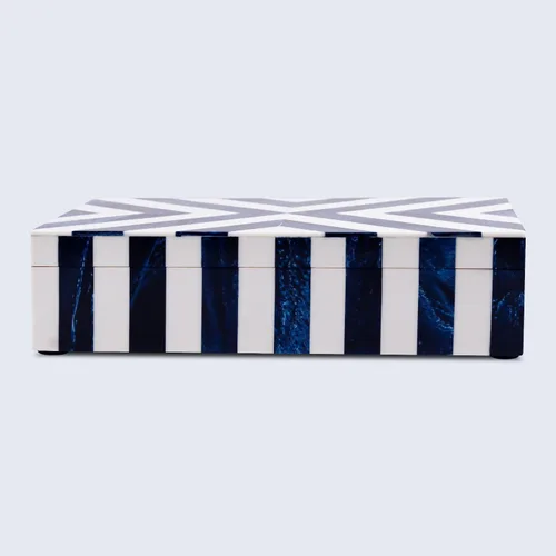 Miniatura 4 de Handicrafts Home Caja de almacenamiento decorativa 10x6 – Caja organizadora con tapa, caja decorativa moderna para recuerdos, decoración de estante