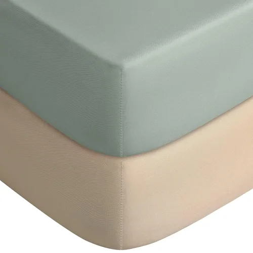 Miniatura 38 de Yoofoss Sábanas para cuna de bebé para niños y niñas, paquete de 2 sábanas bajeras para cuna estándar y colchón de niño pequeño, sábana de Zorro
