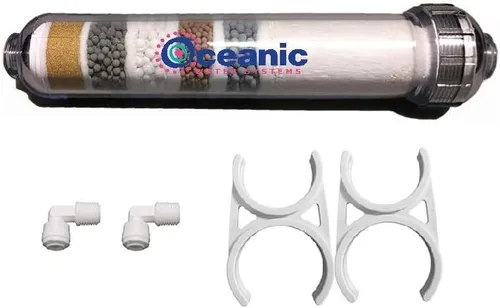 Miniatura 3 de Filtro de agua potable alcalino en línea de 6 etapas KDF Antioxidante Mineral pH Equilibrio (2 x 10 pulgadas sin accesorios/clips)
