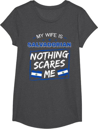 Miniatura 52 de Camiseta con la bandera de raíces salvadoreñas de El Salvador My Wife Is Salvadoran Roots, Negro