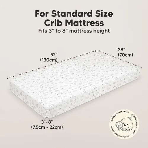 Miniatura 2 de KeaBabies Paquete de 2 sábanas orgánicas para cuna para niños y niñas, sábana bajera ajustable de 52 x 28 pulgadas, funda de algodón de jersey Bosque