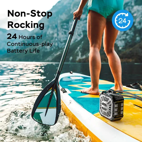 Miniatura 5 de INSMY Altavoz Bluetooth Impermeable IP67, Altavoz de Ducha Portátil Pequeño con Clip, Sincronización Múltiple de Más de 100 Altavoces, Gran Volumen