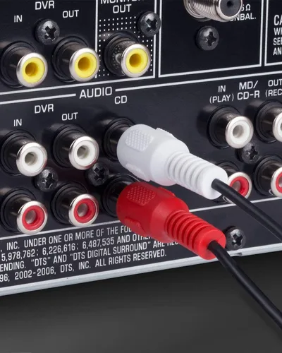 Miniatura 5 de Cable de audio RCA macho a macho de 12 pies (2 conectores blanco/2 rojos), CNE467004