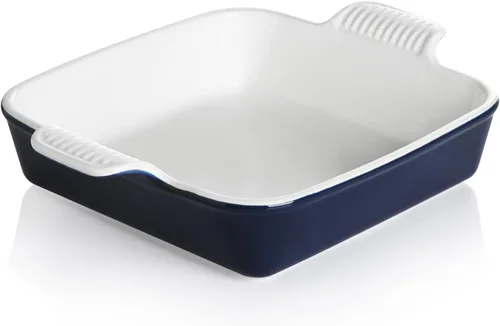 Miniatura 31 de Sweejar Plato de Cerámica para Hornear, Bandeja Rectangular Pequeña para Hornear con Asas Dobles, 20 Oz para Cocinar, Brownie, Cocina, 6.5 x 4.9 x
