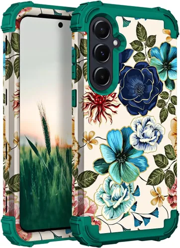 Miniatura 22 de Hocase Funda para Galaxy A37 5G, protección resistente a prueba de golpes, parachoques de goma de silicona suave+funda protectora híbrida