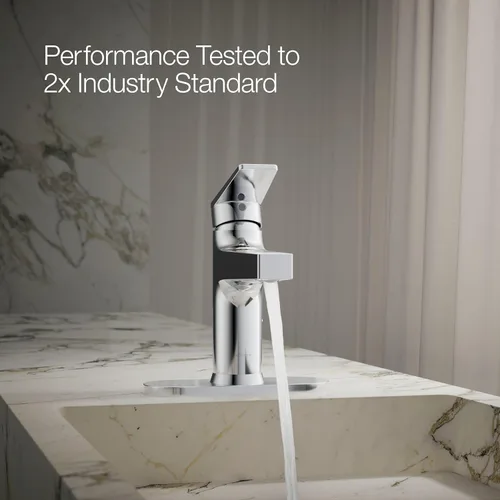 Miniatura 12 de Kohler 74021-4-CP Taut - Grifo de lavabo de baño con mango único, 1.2 gpm, cromo pulido