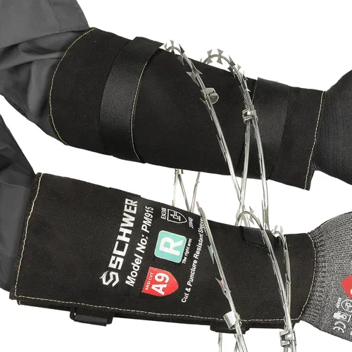 Schwer ANSI A9 Mangas para Brazo Resistente a Cortes y Nivel 5 de Protección contra Punción, PM915 Protección de Alto Riesgo para Brazos para