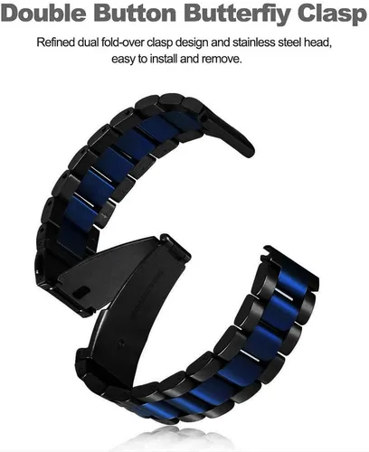 Miniatura 3 de Correa compatible con Samsung Galaxy Watch 6/6 Classic/Galaxy Watch 5/5 Pro / 4/4 Classic/Galaxy 3 de 1.614 pulgadas, correa de repuesto de metal