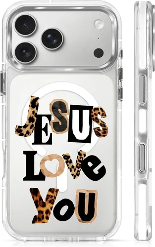 Miniatura 33 de Funda para iPhone 13/14 [compatible con Magsafe], funda magnética transparente de silicona a prueba de golpes con patrón de versículos de la Biblia