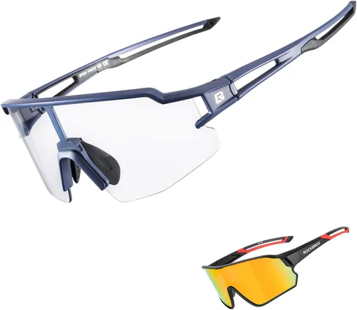 ROCKBROS Gafas de sol polarizadas para hombres y mujeres, protección UV, gafas de sol de ciclismo con lentes de sol deportivos fotocromáticos