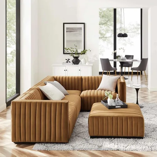 Miniatura 17 de Modway Conjure Seccional, Oro Negro