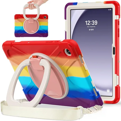 Miniatura 128 de 360 Rotation Case for Galaxy Tab ActivePro/Tab Active4 Pro/Active 5 Pro 10.1" Sturdy Cover Rotate Ring Stand Shoulder Carrying Strap Hand Strap
