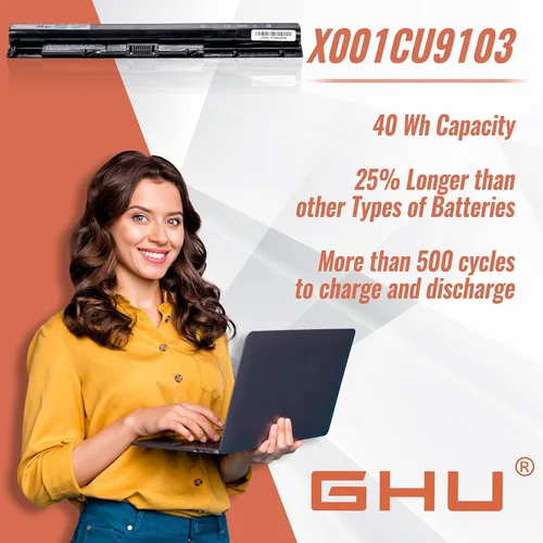 Miniatura 6 de GHU M5Y1K HD4J0 - Batería de repuesto para laptop Dell Inspiron 15 3551 3552 3567 5551 5555 5558 5559 5758, Inspiron 14 3451 3452 3458, Inspiron 17