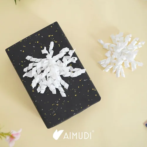 Miniatura 5 de AIMUDI Lazos Blancos de 4" Lazos Blancos Burst Lazos de Cinta Rizada Autoadhesivos para Envolver Regalos Cinta Grosgrain Lazos con Amarre Torcido