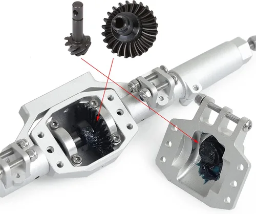 Miniatura 5 de Engranaje cónico de sobremarcha helicoidal de alta resistencia para automóvil a control remoto, engranaje cónico 8T 24T/27T/30T/33T AR44 para 1/10