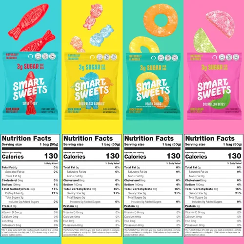 Miniatura 6 de SmartSweets - Paquete variado para adultos, dulces con bajo contenido de azúcar y calorías, idea de regalo de Año Nuevo, paquete de cuidado