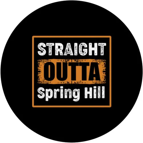 Miniatura 3 de Straight Outta Spring Hill Florida USA Retro Humor Vintage PopSockets Swappable PopGrip