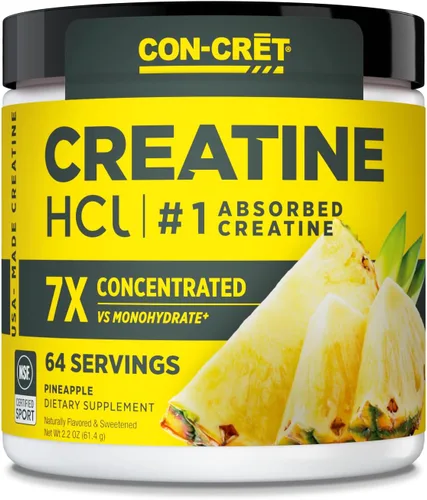 Miniatura 15 de CON-CRET Creatina HCl en polvo Apoyo para la energía muscular, cognitiva y celular Sin hinchazón ni calambres Fabricado en EE. UU.