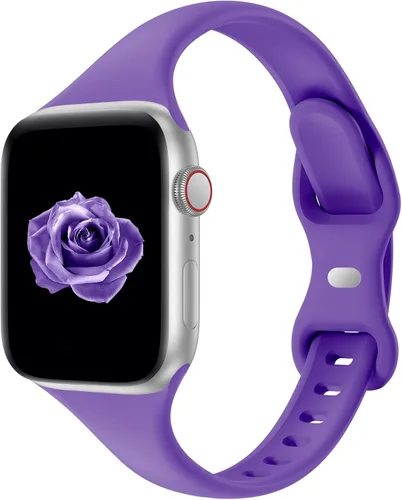 Miniatura 27 de Acrbiutu - Correas compatibles con Apple Watch de 38, 40, 41, 42, 44, 45, 46 y 49 mm, delgada, de silicona, para iWatch serie Ultra, 10, 9, 8, 7, 6